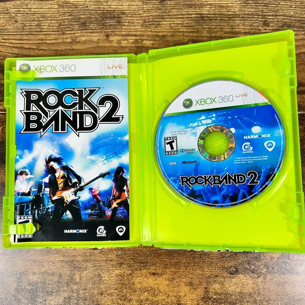 Rock Band 2 Video Game (Microsoft Xbox 360, 2008) Music Guitar